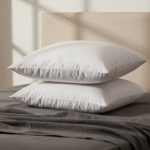 Pair of Vacuumed Hollow Siliconized Cushion Filled with Virgin Ball Fiber