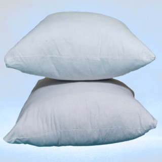 Pair of Vacuumed Hollow Siliconized Cushion Filled with Virgin Ball Fiber