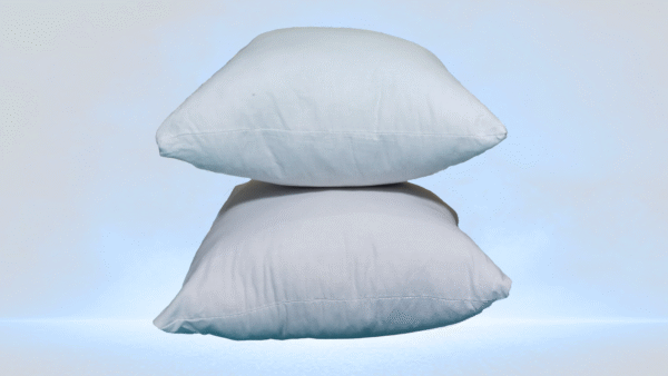 Pair of Vacuumed Hollow Siliconized Cushion Filled with Virgin Ball Fiber